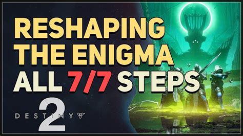 Reshaping the enigma - "After reshaping my Enigma with both the enhanced intrinsic + enhanced trait, the quest did not progress but what I found to have worked for me is having the enhanced one equipped, then shape a new Enigma, then reshape that newly crafted Enigma with no changes. Some weird coding" So just make a new glaive and reshape with no added perks.. 
